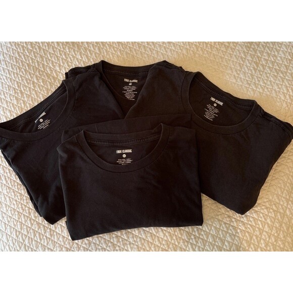 True Classic Other - True Classic T Shirts Lot Of 4 Men 2X Black Short Sleeve Crew Neck